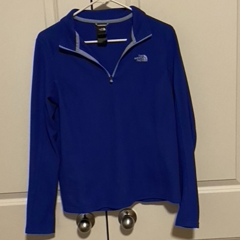 Blue North Face 1/4 Zip Fleece